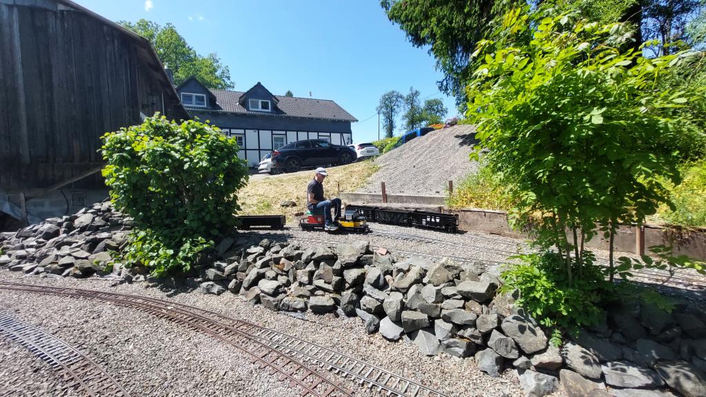 Rangierbetrieb an der Schotterverladung