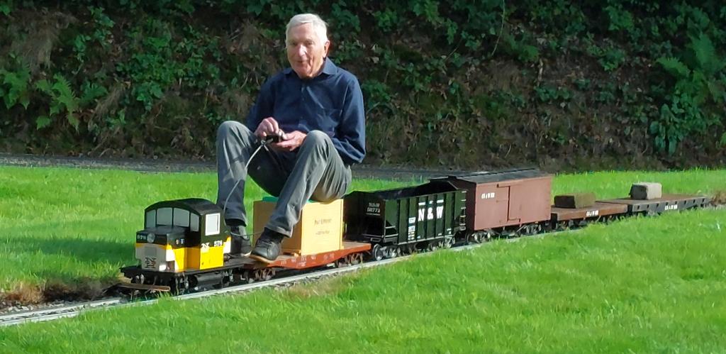 US-Switcher mit einem Übergabezug